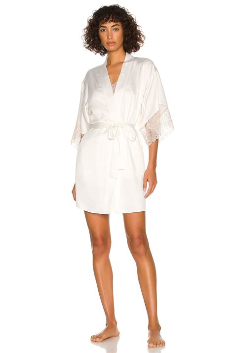 Flora Nikrooz Charmeuse Robe in Ivory | REVOLVE