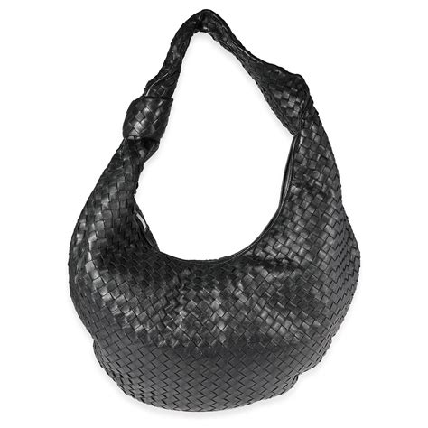 Bottega Veneta Black Intrecciato Leather Maxi Jodie Bag ref.614123 ...