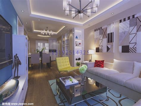 用360°的视角诠释未来，87平创新美式三居室-楼盘网装修效果图