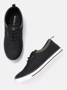 WOODLAND Woodland Men Black Solid Sneakers Sneakers For Men - Buy ...