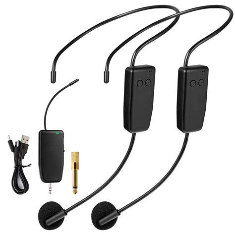 Buy Wireless Microphone System for 2 People,160ft Range, 2.4G Dual ...
