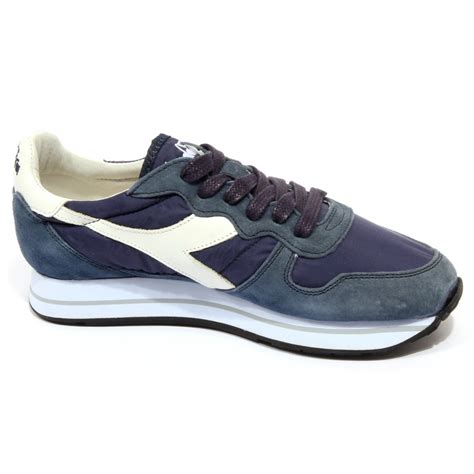 F9710 sneaker donna blue DIADORA HERITAGE CAMARO stone washed shoe woman