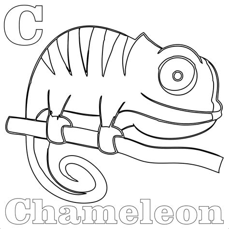Chameleon Coloring Page