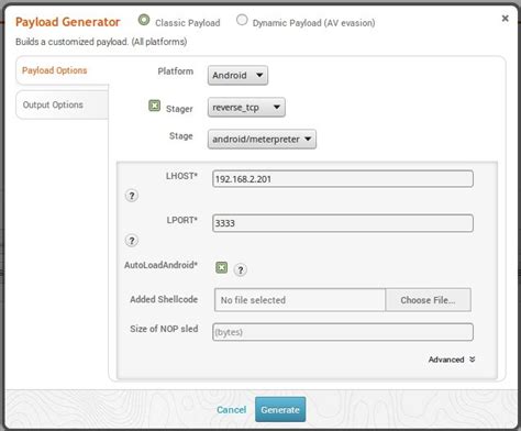 Metasploit Android 的图像结果