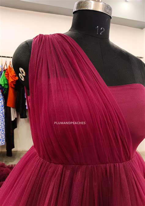 Step into Drama: Tulle Gown with Ruffles and Flared Hem - Perfect for ...