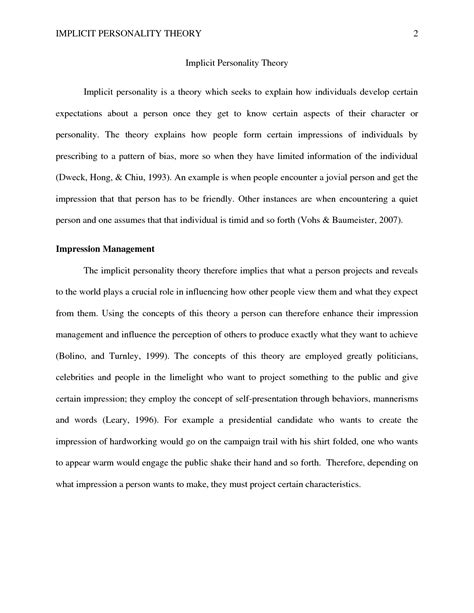 Implicit Personality Theory