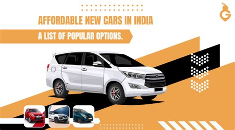 Affordable New Cars in India A List of Popular Options