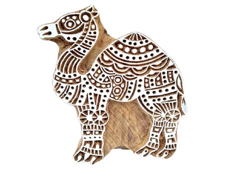 WOODEN BLOCK STAMPS Hand Carved Fabric Printing Block Wooden Craft ...
