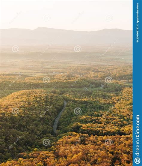 View of the Shenandoah Valley and Blue Ridge Mountains at Sunrise, from ...