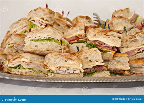 Tray of deli sandwiches stock photo. Image of lettuce - 25595232