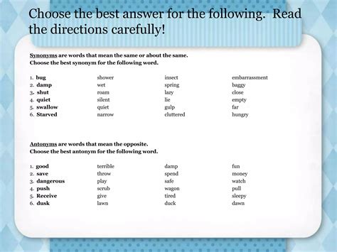 Synonyms, antonyms powerpoint | PPTX