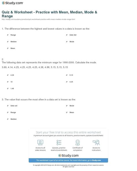 Mean Median Mode Range Finder Math Print Calculating The — db-excel.com