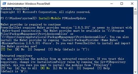 Image result for PowerShell Command to Run Windows Update