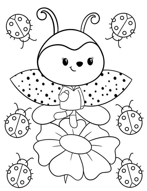 Ladybug Coloring Pages For Kids