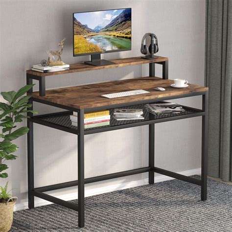 Buy Tribesigns Computer Desk Writing Study PC Laptop Desk with Storage ...