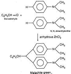 Benzaldehyde condenses with N, N-dimethylaniline in presence of ...