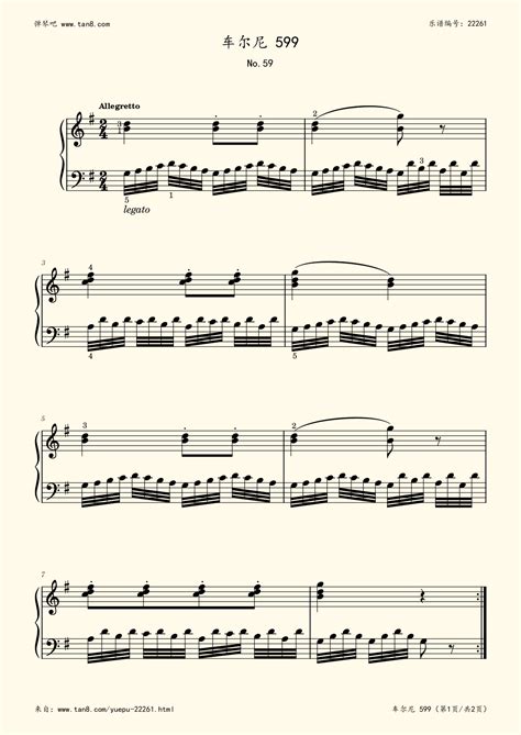 《车尔尼599 NO.59,钢琴谱》音协考级2级,车尔尼|弹琴吧|钢琴谱|吉他谱|钢琴曲|乐谱|五线谱|高清免费下载|蛐蛐钢琴网