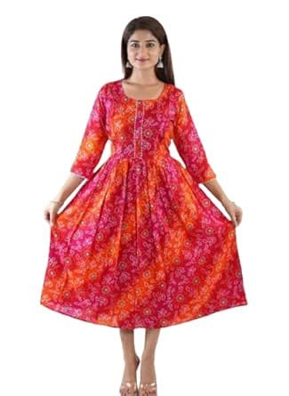 Buy Rayon Nyra Cut Maternity Feeding Kurti|Gown for Women with Zippers ...
