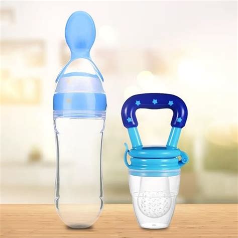 Kidbea Baby Fruit Feeder and Food Feeding Spoon Ultra Soft Food Grade ...