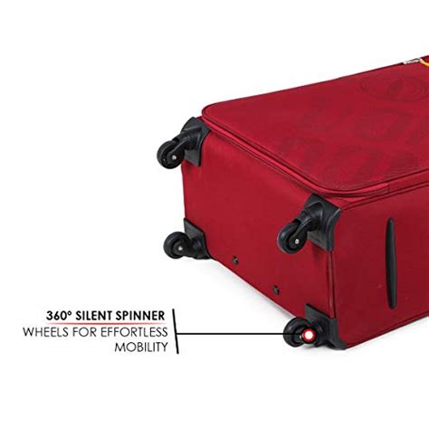 Buy Verage Denver Large Check in Trolley 79 cm Red, 4 Wheels Soft ...