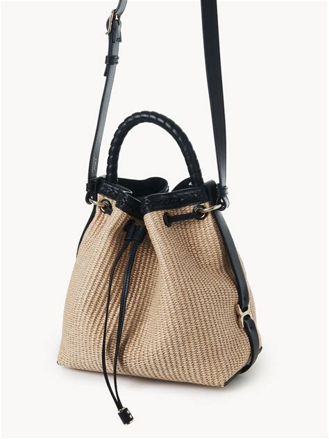 Chloé Marcie Bucket Bag In Soft Leather & Braided Fibers | Chloé AU