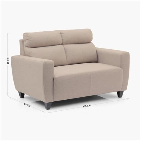Buy Helios Emily Fabric 2-Seater Sofa - Beige from Helios by Home ...