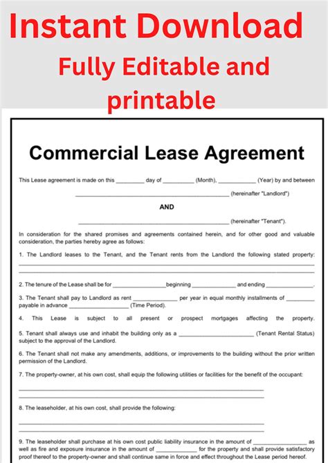 Building Rental Agreement Template - Ablebionics