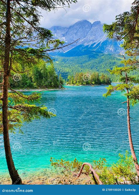 Eibsee Lake in Bavaria, Germany Stock Photo - Image of tourism, summer ...