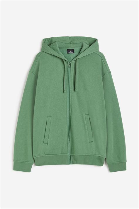 2-piece Loose Fit hoodie and joggers set - Grass green - Men | H&M IN