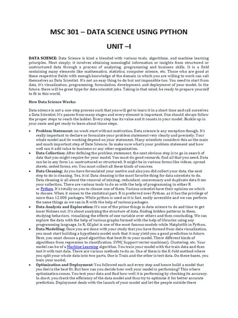 Image result for Python Data Science Project Notes PDF