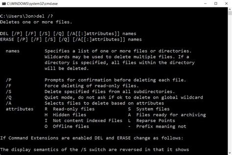 Image result for Command-Prompt Del Files