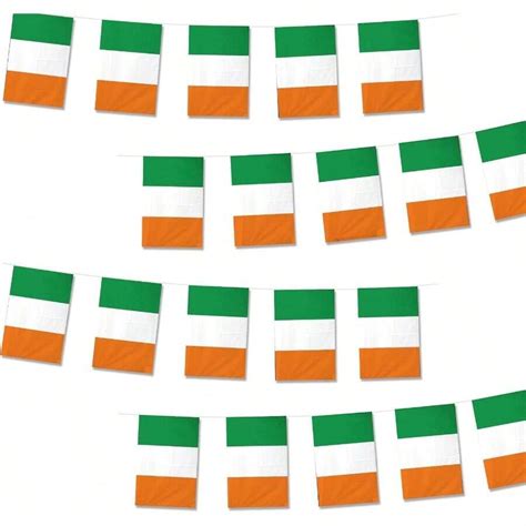 Ireland Flags Irish Small Hanging Flags Pennant Decorations Schools ...