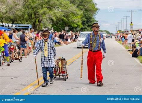 Sunny View of the Parade of Porter Peach Festival Editorial Image ...
