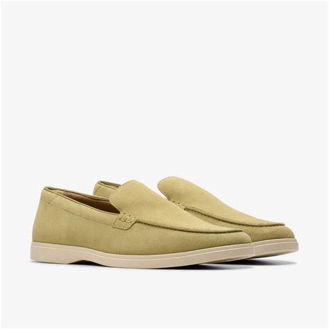 Mens Torford Easy Sage Suede Loafers Slip On Shoes | Clarks