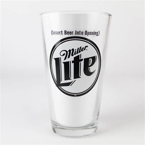Beer Pint Glass - MN Vikings - Miller Lite "Insert Beer Into Opening ...