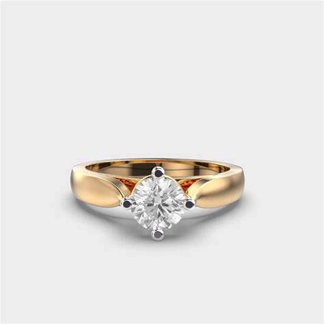 50 Cent Chic Solitaire Diamond Ring in India – Lab Grown Designs India
