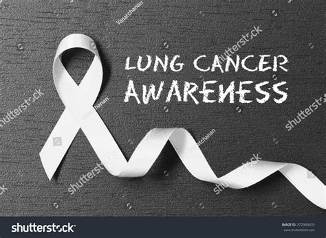 White Ribbon Lung Cancer Awareness Stock Photo 372990433 - Shutterstock