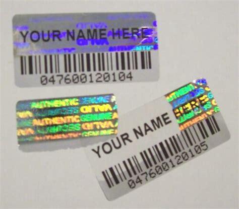 100 BCc Custom Print BARCODE Security Hologram India | Ubuy