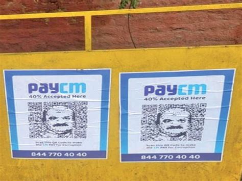 Congress puts up posters with CM Bommai's face on QR code, calls it '40 ...