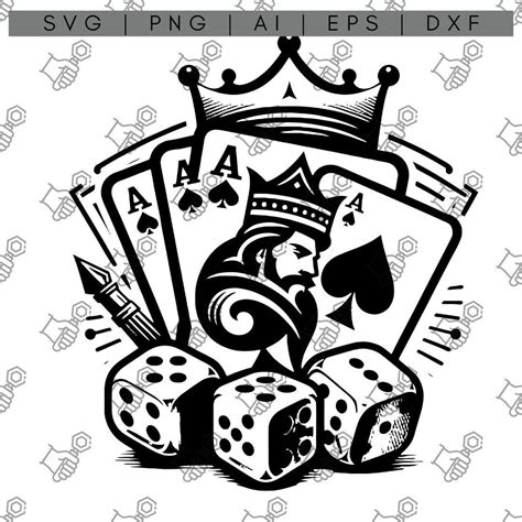 Royal Aces Poker SVG Bundle | Playing Cards Cut Files | Poker Clipart | DXF PNG for Cricut ...