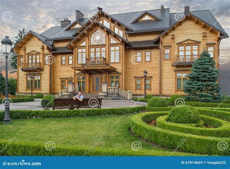 Big Beautiful Wooden House, Cottage. Residence of Former Ukrainian ...