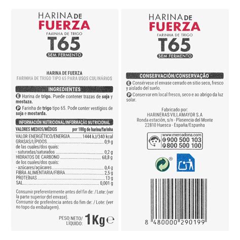 Harina de fuerza Hacendado (Mercadona) Precio y Opiniones | Frank4