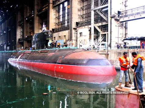 HSL got back to work the day after Hudhud - INS Sindhukirti undocked at ...