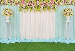 Laeacco Romantic Floral Wedding Stage Backdrop 7x5ft Vinyl Graceful ...