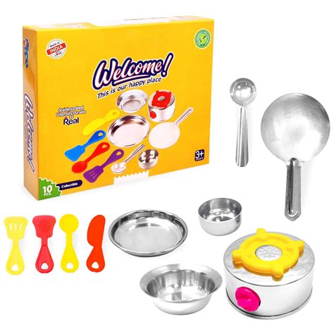 Buy FunBlast Kitchen Set for Kids - Stainless Steel Kitchen Set Toys ...