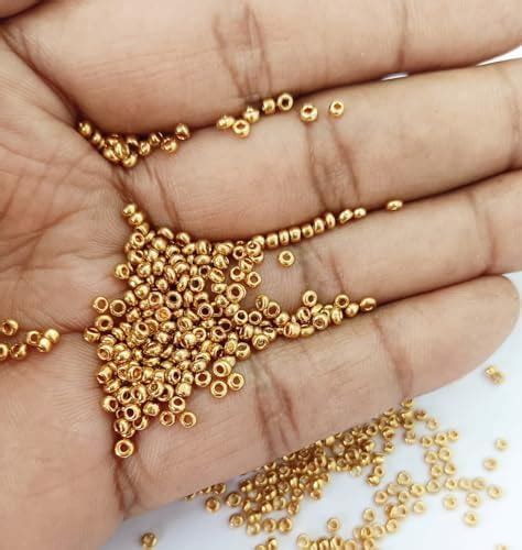 Special Antique Gold Sugar Beads (1mm) (Pack of 100 gm) for Aari Work ...