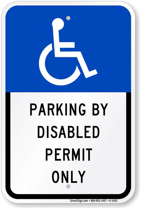 Florida Handicapped Parking By Disabled Permit Only Sign