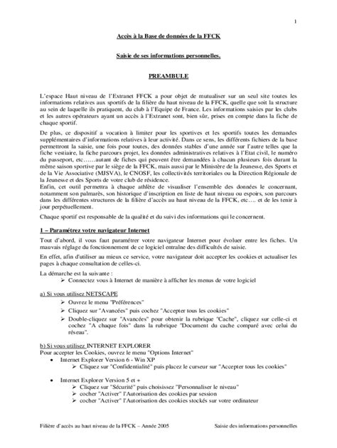 Remplissable En Ligne ffcanoe asso Accsla Base de donnes de la FFCK ...