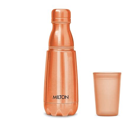 Milton Vertex 500 Thermosteel Water Bottle with Unbreakable Plastic Tu ...