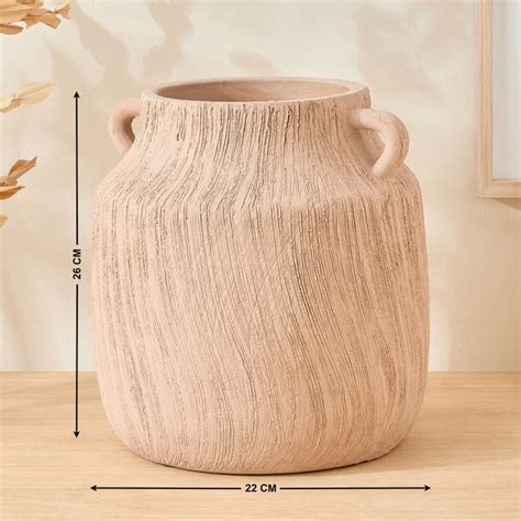 Buy Oyster Natura Ceramic Vase with Handles from Home Centre at just ...